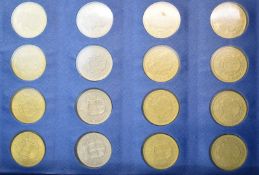 A collection of half crowns, consecutive dates from 1935-1967 (excluding 1952), includes silver