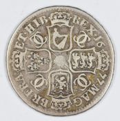 1677 Charles II fourth bust half crown, F