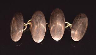 Georg Jensen pair of 9ct rose gold cufflinks, Birmingham 1923, 6.3g