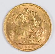 1904 Edward VII gold full sovereign with Perth mint mark