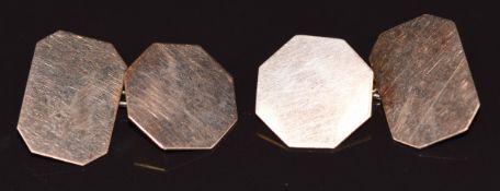 A pair of 9ct gold cufflinks, Birmingham 1928, 4.5g