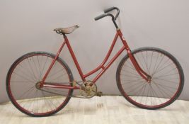 Whison Canadian vintage ladies bicycle with backpedal brake, Certes leather saddle and unusual