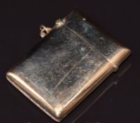 A 9ct gold vesta case, Birmingham 1896, 16.8g
