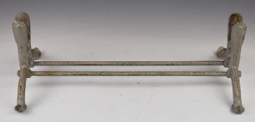 Cast vintage bicycle wheel stand, length 54cm