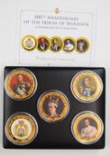 Jubilee Mint 100th Anniversary of the House of Windsor commemorative collection comprising five 24