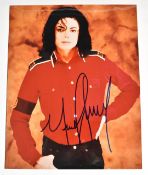 Michael Jackson autographed 25 x 20cm photograph signed in blue ink, with certificate of