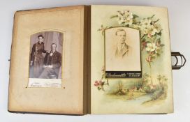 Early 20thC album of cabinet portrait photographs, mostly Scottish studios