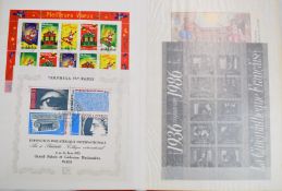 A mint and used French stamp collection in various folders and stockbooks from 1853 Napoleon III