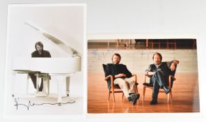 Two Abba related autographs comprising Benny Andersson and Bjorn Ulvaeus signed photo and Benny