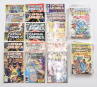 Fifty five mainly 1980's Marvel comics comprising titles Captain America and The Defenders.