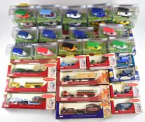 Forty four Corgi, Oxford and Lledo diecast model cars to include haulage and brewery vehicles, all