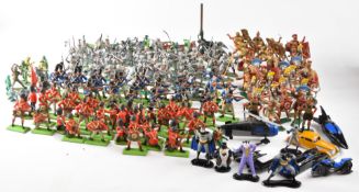 Britains Ltd and Crescent Toys plastic toy soldiers including Roman, Medieval and Napoleonic