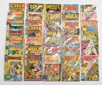 Thirty two Marvel Digest Series pocket books including The Incredible Hulk, Fantastic Four, Conan