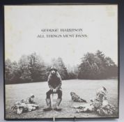 George Harrison - All Things Must Pass (STCH639) records appear EX, unused poster, 1 of 3 inners