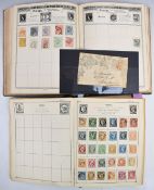 The Strand and The Queen postage stamp albums containing a GB Commonwealth and world stamp