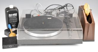 Linn Basik turntable with Akito tonearm and Ortofon 510 MkII cartridge, with 'disco-antistat' record