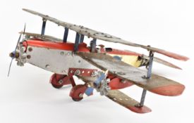 Meccano three engined constructor triplane aeroplane