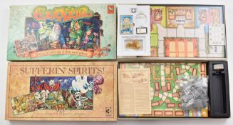 Two Fantasy related board games comprising TSR Inc. Elixir and 3 Wishes Sufferin' Spirits!, both