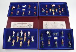 Four Britains Limited Edition 10 piece toy soldier box sets comprising King's Own Royal Border