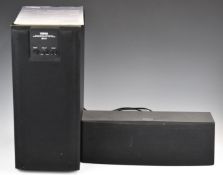 Yamaha NS-C70 speaker and a YST-SW60 subwoofer speaker.