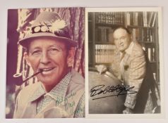 Two autographed 18 x 13cm photos comprising Bing Crosby signed 'Best Wishes Bring Crosby' to the