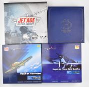 Four diecast model aircraft to include Hobbymaster Royal Air Force Early Spitfire Mk.IIa HA7812