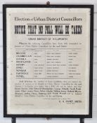 Nailsworth, Gloucestershire 1931 'Election of Urban District Councillors Notice That No Poll Will Be