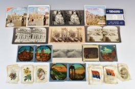 Collection of coloured glass magic lantern slides of Rome, classical buildings and street scenes