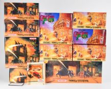 Twelve Matchbox diecast model cars comprising vehicles from The Fire Engine Series and Craft Beers