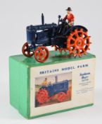 Britains Model Farm diecast model Fordson Major Tractor with spudded metal wheels, No.127F, with