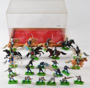 A collection of Britains Deetail toy soldiers with American Civil War theme, housed in a bespoke