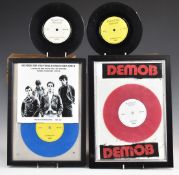 Demob - Gloucester Punk band, a collection of framed singles, ephemera, patches, personal