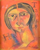 Mikhail Larinov (Russian / French 1881-1964) portrait of his lifelong partner and later wife Natalia