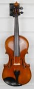 Beijing David Lien Model B professional violin with 35.6cm two piece back, spruce top, maple sides