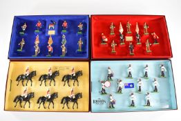 Four Britains Limited Edition 10 and 12 piece toy soldier box sets comprising The Royal Regiment