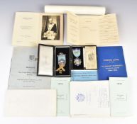 Two cased silver gilt and enamel Masonic jewels for Omerod Lodge 5713, with associated ephemera