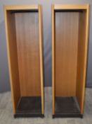 Two Gordon Russell of Broadway light oak wardrobes or hall stands, W51 x  D60 x H182cm