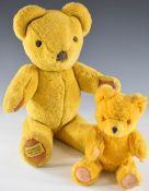 Two Merrythought and similar Teddy bears, both with golden mohair and jointed limbs, largest 49cm