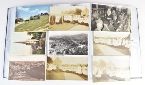 Postcard album with approximately 130 cards mainly topographical views including Stroud,