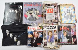 Large collection of mainly 1980s pop memorabilia, mainly relating to Duran Duran including articles,