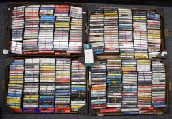 A collection of approximately 400 cassettes including Abba, David Bowie, Kate Bush, James Brown,