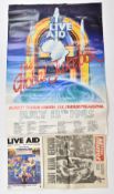 Live Aid 1985 original programme with various autographs, ticket and poster.