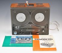 Tandberg reel-to-reel tape recorder model 12, manufactured in 1967, with service and instruction