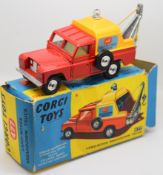 Corgi diecast model Land Rover Breakdown Truck with red body, cream interior and silver hubs, 477,