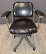 Tansad industrial style retro office swivel chair with seat base, height adjustment and pivot