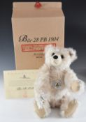 Steiff 2002 Club Edition 1904 Replica Teddy Bear with white mohair, jointed limbs and pendant,