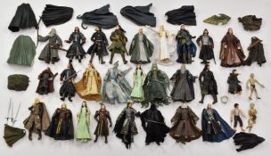 Twenty six Lord Of The Rings action figures by New Line Productions / Marvel Entertainment to