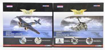 Two Corgi The Aviation Archive 1:72 scale diecast model aircraft comprising Westland Sea King HC-4-