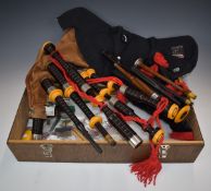 Scottish Bagpipes by David Naill with African blackwood chanter engraved with maker's name, new