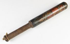 Victorian police or similar truncheon, with Royal coat of arms and marked LP to rear, length 33cm
